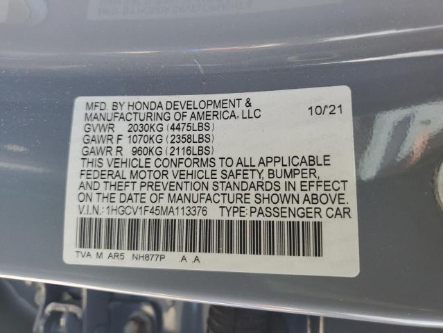 2021 HONDA ACCORD SPO - 1HGCV1F45MA113376