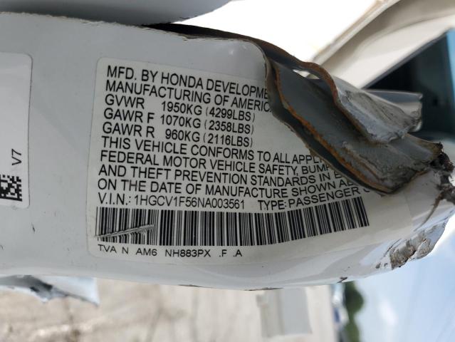 2022 HONDA ACCORD EXL - 1HGCV1F56NA003561