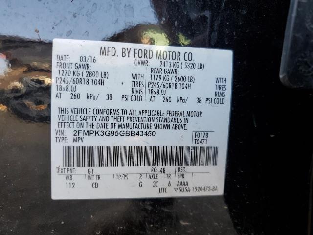 2016 FORD EDGE SE - 2FMPK3G95GBB43450