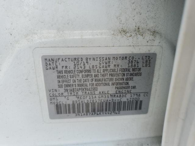 2019 NISSAN SENTRA S - 3N1AB7AP6KY442960