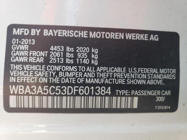 VIN WBA3A5C53DF601384 2013 BMW 3 Series, 328 I no.13