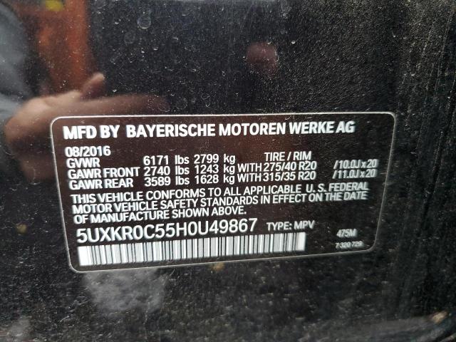 VIN 5UXKR0C55H0U49867 2017 BMW X5, Xdrive35I no.13