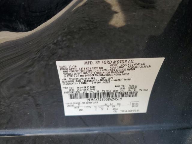 2016 FORD FLEX SEL - 2FMGK5C80GBA24519