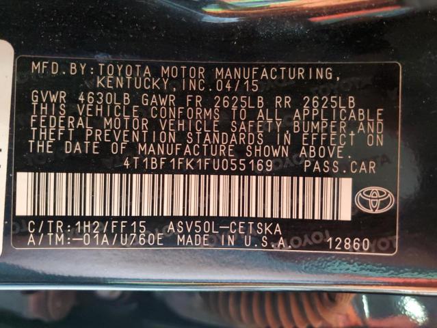 VIN 4T1BF1FK1FU055169 2015 Toyota Camry, LE no.12