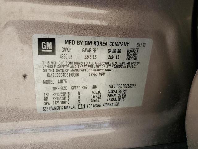 VIN KL4CJBSB4DB190006 2013 Buick Encore, Convenience no.13