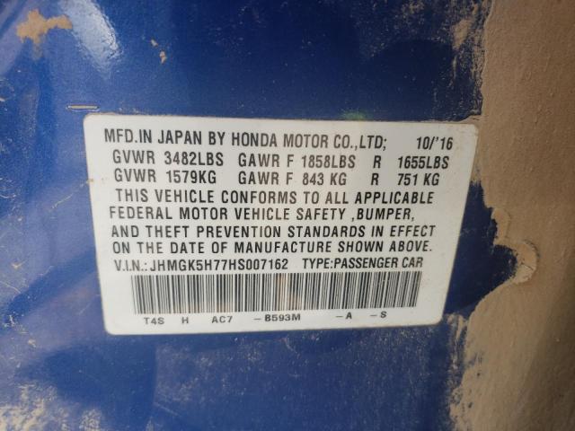 2017 HONDA FIT EX - JHMGK5H77HS007162