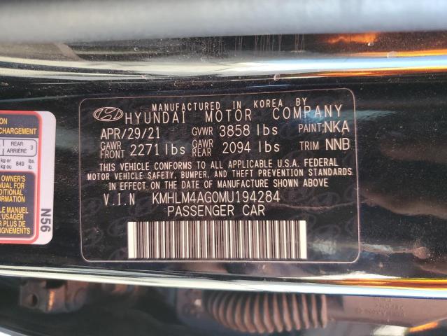 VIN KMHLM4AG0MU194284 2021 Hyundai Elantra, Sel no.12