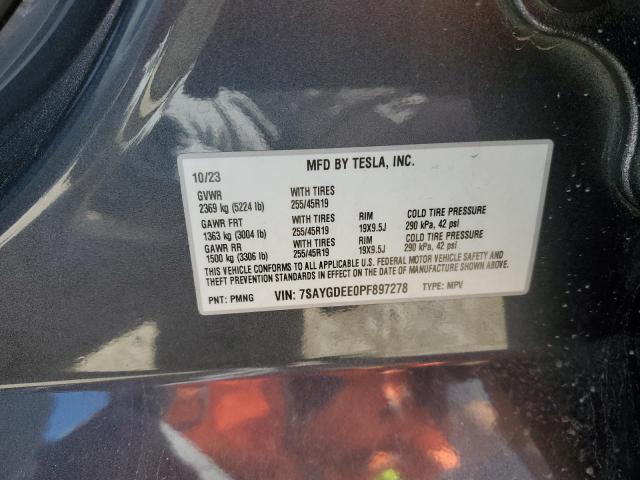2023 TESLA MODEL Y - 7SAYGDEE0PF897278