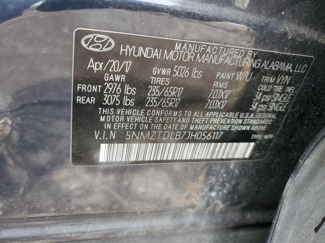 VIN 5NMZTDLB7JH056117 2018 Hyundai Santa Fe no.13