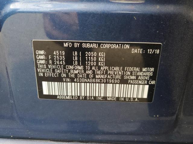 2019 SUBARU LEGACY 2.5 4S3BNAB68K3019690  67406424