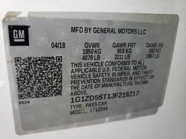 2018 CHEVROLET MALIBU LT - 1G1ZD5ST1JF219217