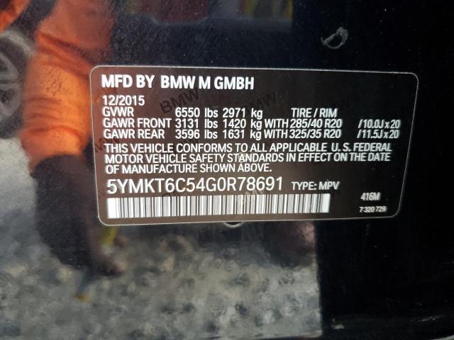 VIN 5YMKT6C54G0R78691 2016 BMW X5, M no.12