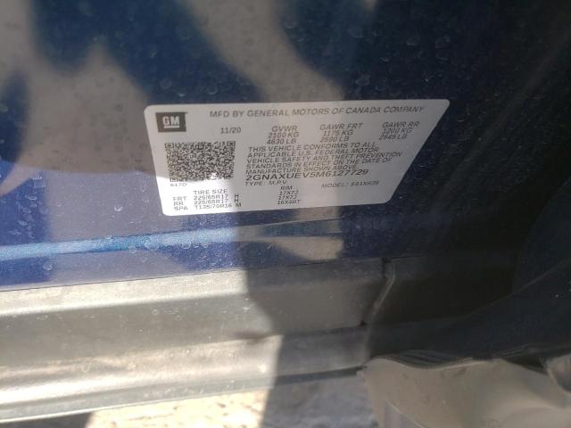 2021 CHEVROLET EQUINOX LT - 2GNAXUEV5M6127729