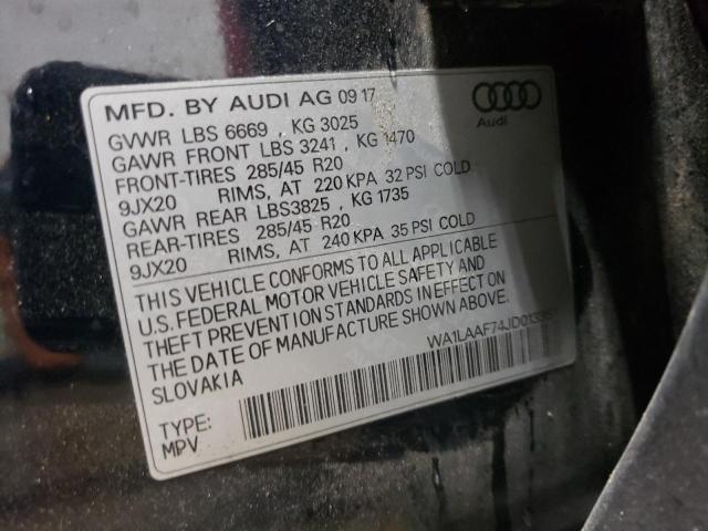 VIN WA1LAAF74JD013357 2018 Audi Q7, Premium Plus no.14