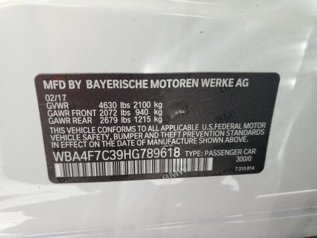 VIN WBA4F7C39HG789618 2017 BMW 4 Series, 430I Gran ... no.13