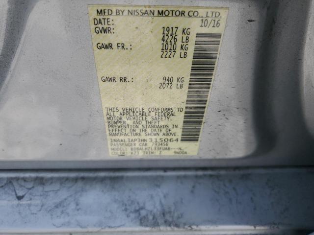 2017 NISSAN ALTIMA 2.5 - 1N4AL3AP3HN315064