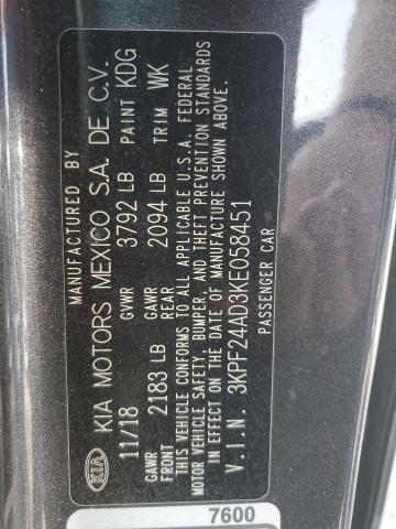 2019 KIA FORTE FE - 3KPF24AD3KE058451