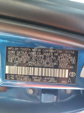 VIN JTDKDTB30G1589500 2016 Toyota Prius no.12