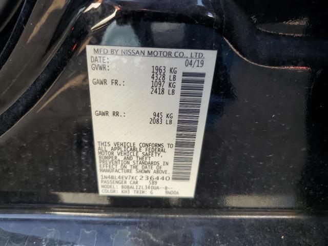2019 NISSAN ALTIMA SL - 1N4BL4EV7KC236440