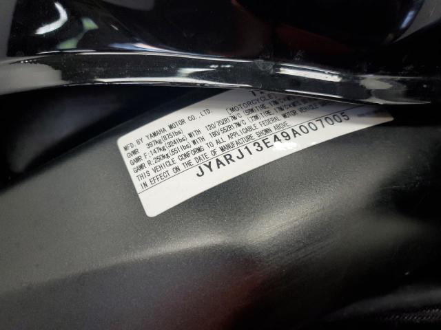 2009 YAMAHA FZ6 SHG JYARJ13E49A007005