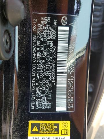 VIN JTHKD5BH6D2125798 2013 Lexus CT, 200 no.13