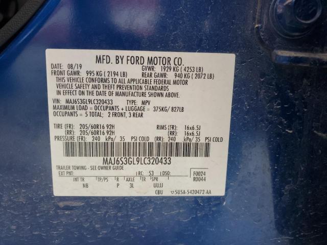 2020 FORD ECOSPORT S - MAJ6S3GL9LC320433