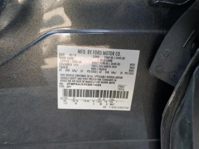 2019 FORD EDGE SEL - 2FMPK4J9XKBB74894