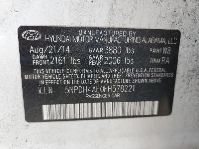 2015 HYUNDAI ELANTRA SE - 5NPDH4AE0FH578221