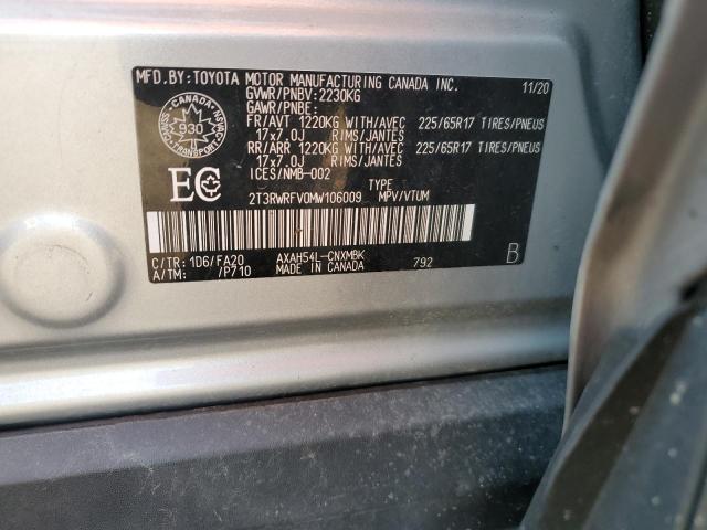 2021 TOYOTA RAV4 XLE - 2T3RWRFV0MW106009