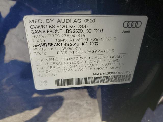 2021 AUDI Q3 PREMIUM - WA1DECF3XM1014858