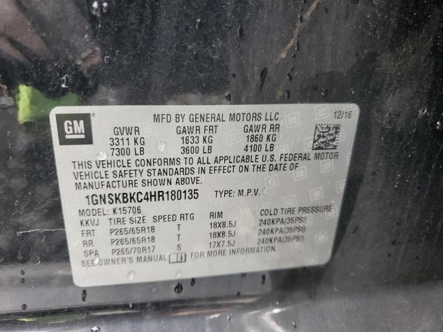 2017 CHEVROLET TAHOE K150 - 1GNSKBKC4HR180135