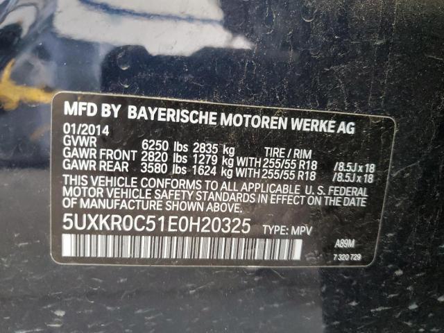 VIN 5UXKR0C51E0H20325 2014 BMW X5, Xdrive35I no.14