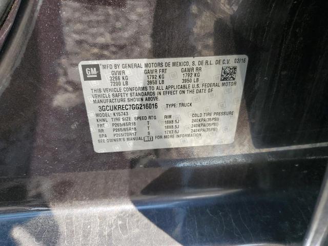 2016 CHEVROLET SILVERADO - 3GCUKREC7GG216016
