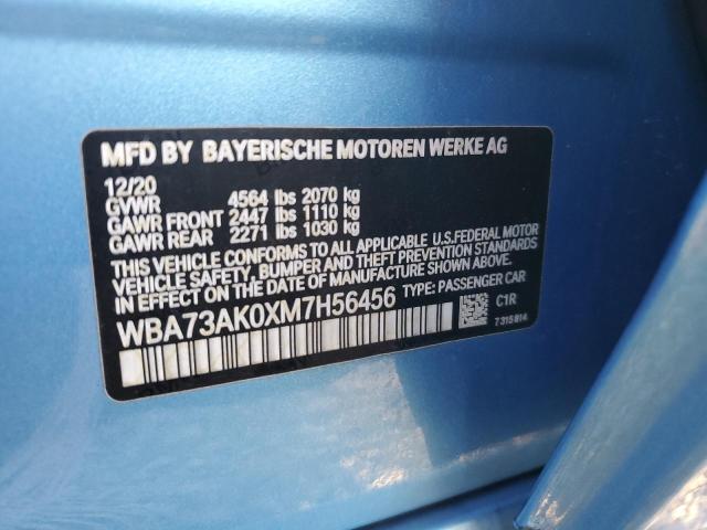 VIN WBA73AK0XM7H56456 2021 BMW 2 Series, 228XI no.12