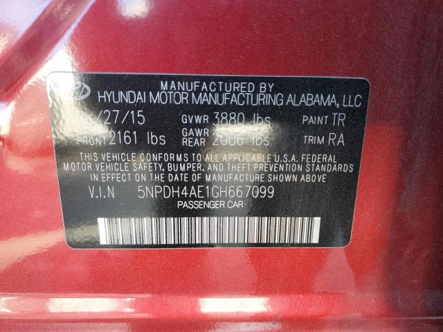2016 HYUNDAI ELANTRA SE - 5NPDH4AE1GH667099