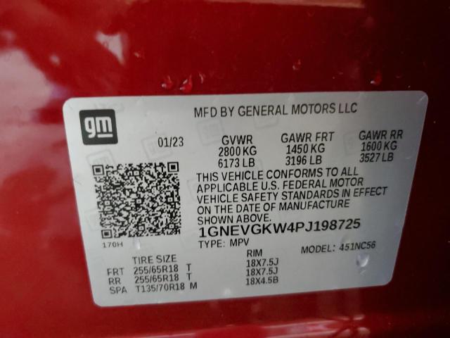 2023 CHEVROLET TRAVERSE L - 1GNEVGKW4PJ198725