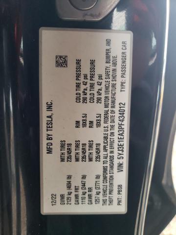 2023 TESLA MODEL 3 - 5YJ3E1EA3PF434012