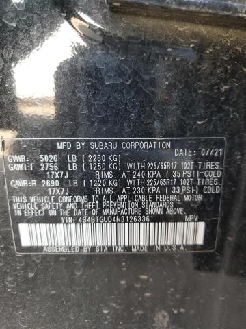 VIN 4S4BTGUD4N3126336 2022 Subaru Outback, Wilderness no.12