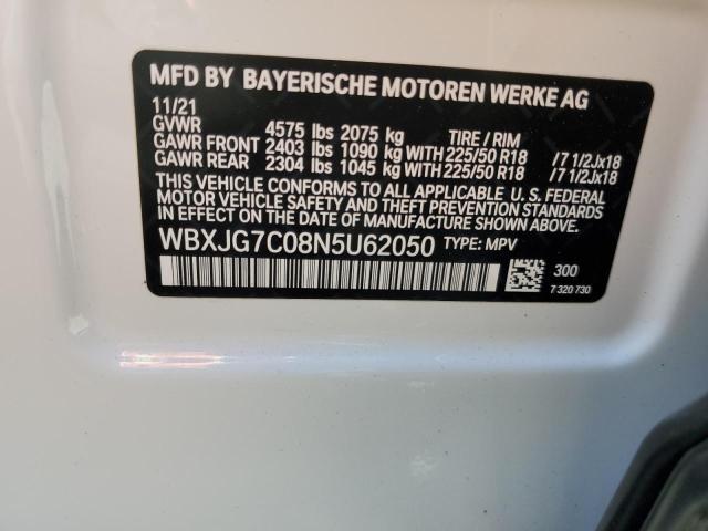 VIN WBXJG7C08N5U62050 2022 BMW X1, Sdrive28I no.14