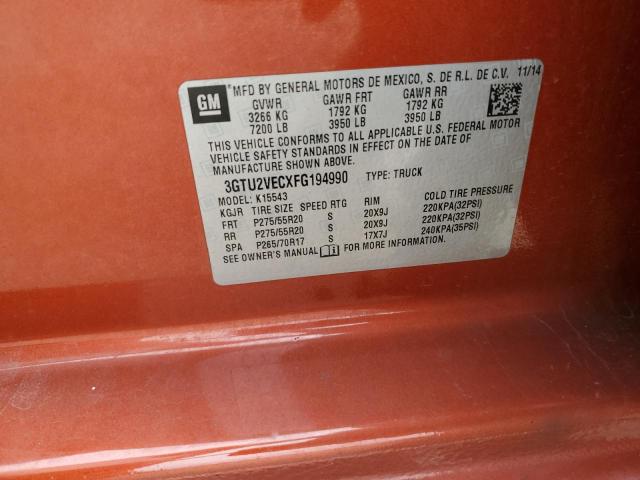 2015 GMC SIERRA K15 - 3GTU2VECXFG194990