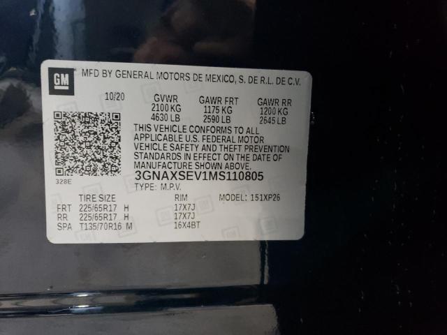 2021 CHEVROLET EQUINOX LS - 3GNAXSEV1MS110805