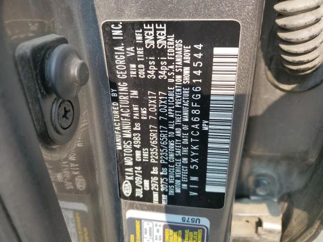 2015 KIA SORENTO 5XYKTCA68FG614544