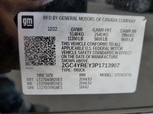 2023 CHEVROLET SILVERADO - 2GC4YREY3P1713907