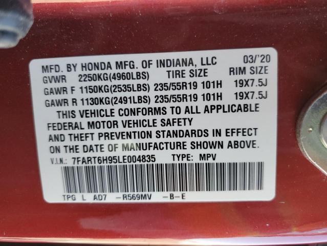 2020 HONDA CRV 7FART6H95LE004835