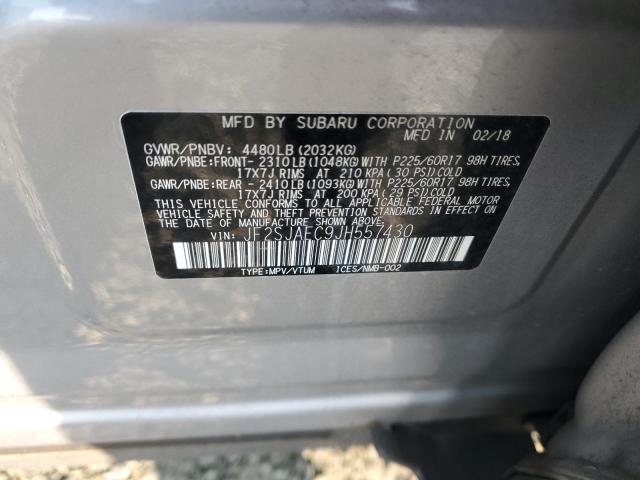 2018 SUBARU FORESTER 2 - JF2SJAEC9JH557430