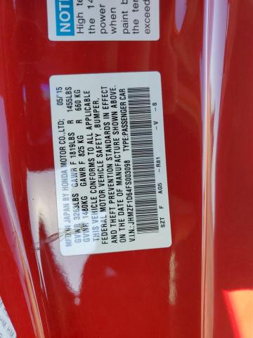 2015 HONDA CR-Z EX JHMZF1D64FS003098