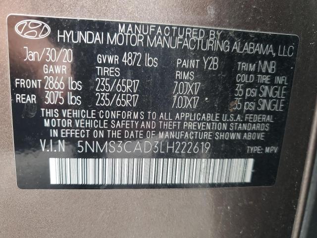 2020 HYUNDAI SANTA FE S - 5NMS3CAD3LH222619