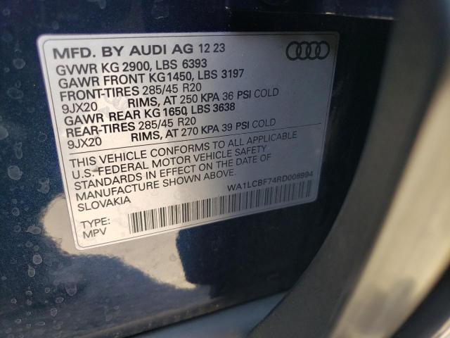 VIN WA1LCBF74RD008994 2024 Audi Q7, Premium Plus no.13