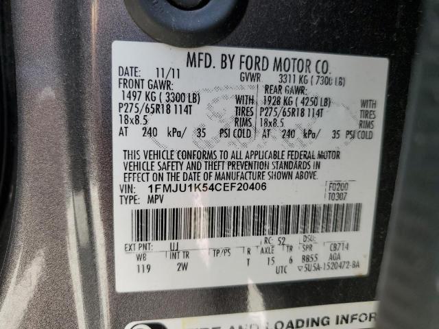 2012 FORD EXPEDITION 1FMJU1K54CEF20406  65157614