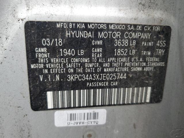 2018 HYUNDAI ACCENT LIM - 3KPC34A3XJE025744